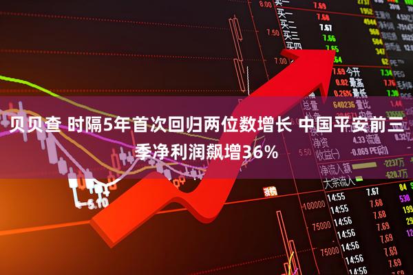 贝贝查 时隔5年首次回归两位数增长 中国平安前三季净利润飙增36%